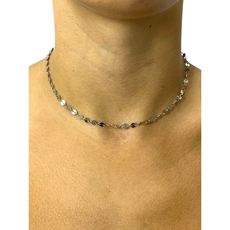 COLAR CHOKER MEDALHINHAS - RODINADO - SEMIJOIA PREMIUM