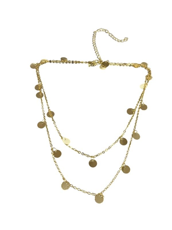COLAR DUPLO MINI MEDALHAS - SEMIJOIA